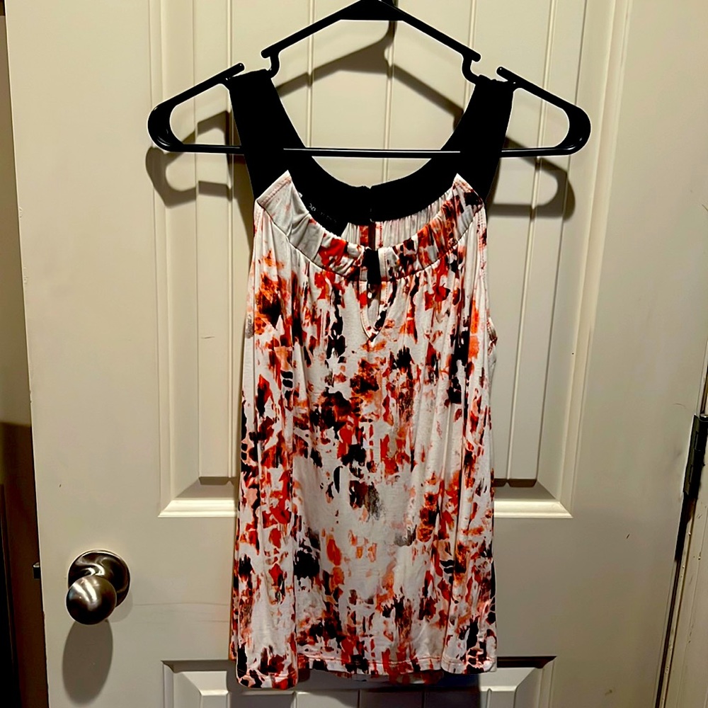 AN Studio coral, brown and black tank top